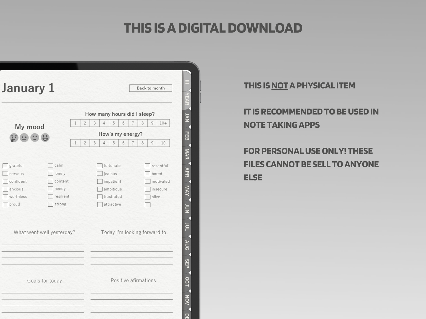 Men's Digital Journal | 365-Day Planner for Discipline & Focus
