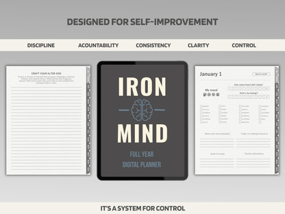 Men's Digital Journal | 365-Day Planner for Discipline & Focus