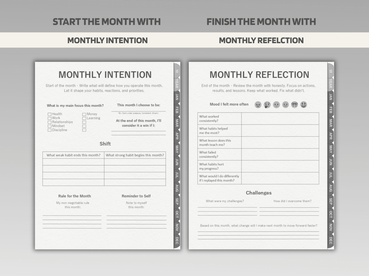 Men's Digital Journal - 365-Day Planner | Build Discipline & Mental Toughness - Men's Digital Journal