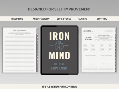 Men's Digital Journal - 365-Day Planner | Build Discipline & Mental Toughness - Men's Digital Journal